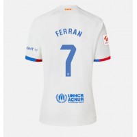 Camisa de Futebol Barcelona Ferran Torres #7 Equipamento Secundário Mulheres 2023-24 Manga Curta